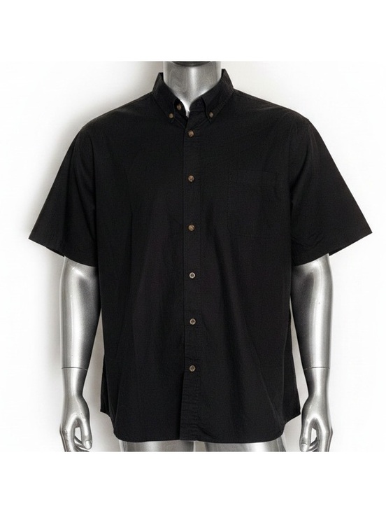 KingSize Other - KingSize Men's Big & Tall 4XL Black Short Sleeve Button-Down